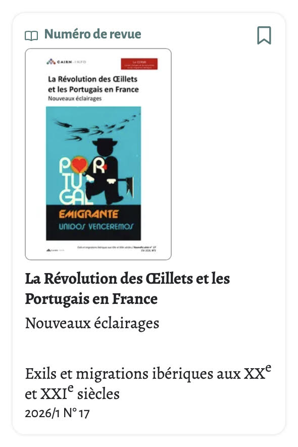 Couverture de La Révolution des Œillets et les Portugais en France. Nouveaux éclairages, 2026