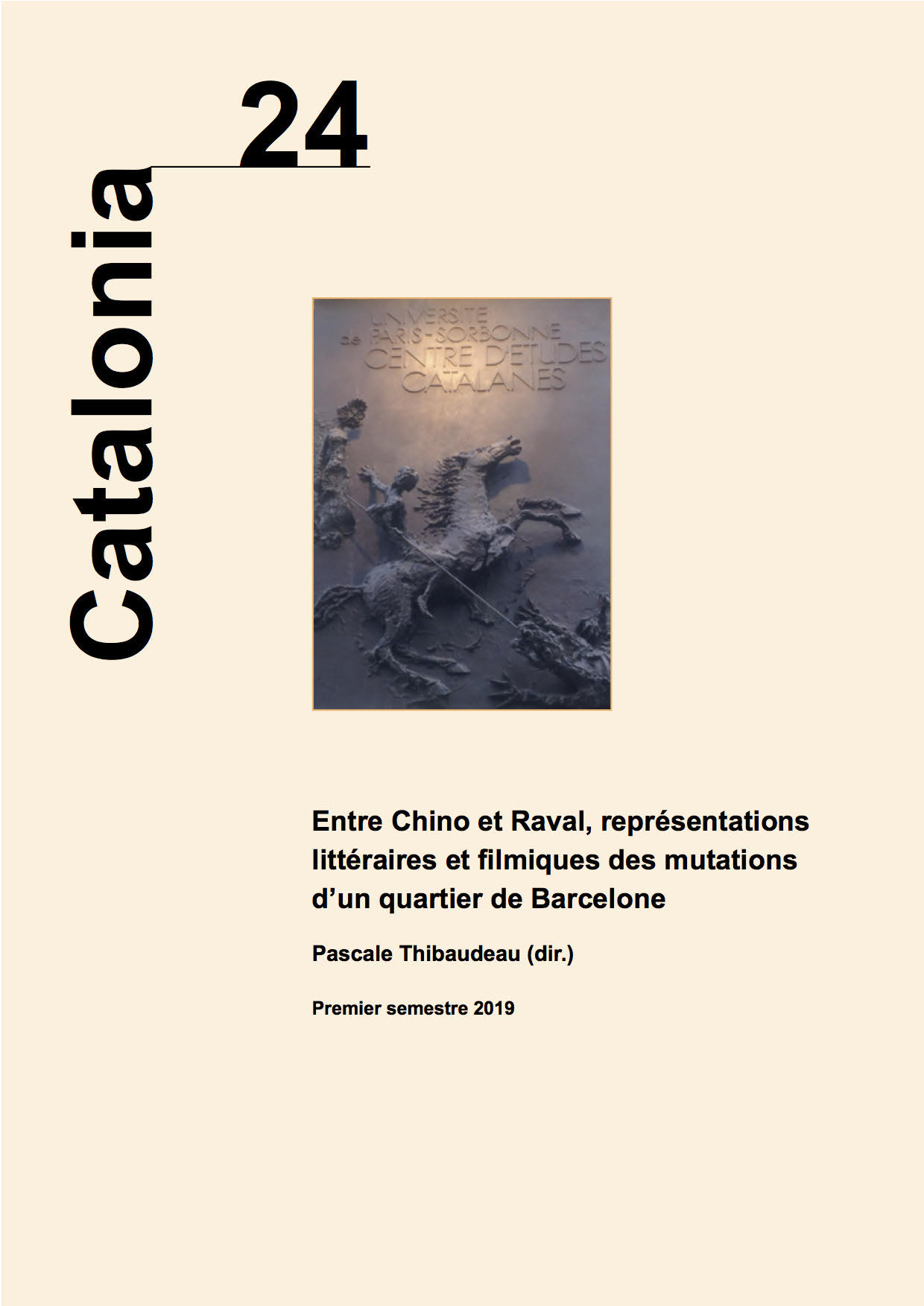 Couverture de Entre Chino et Raval, représentations littéraires et filmiques des mutations d'un quartier de Barcelone, 2019