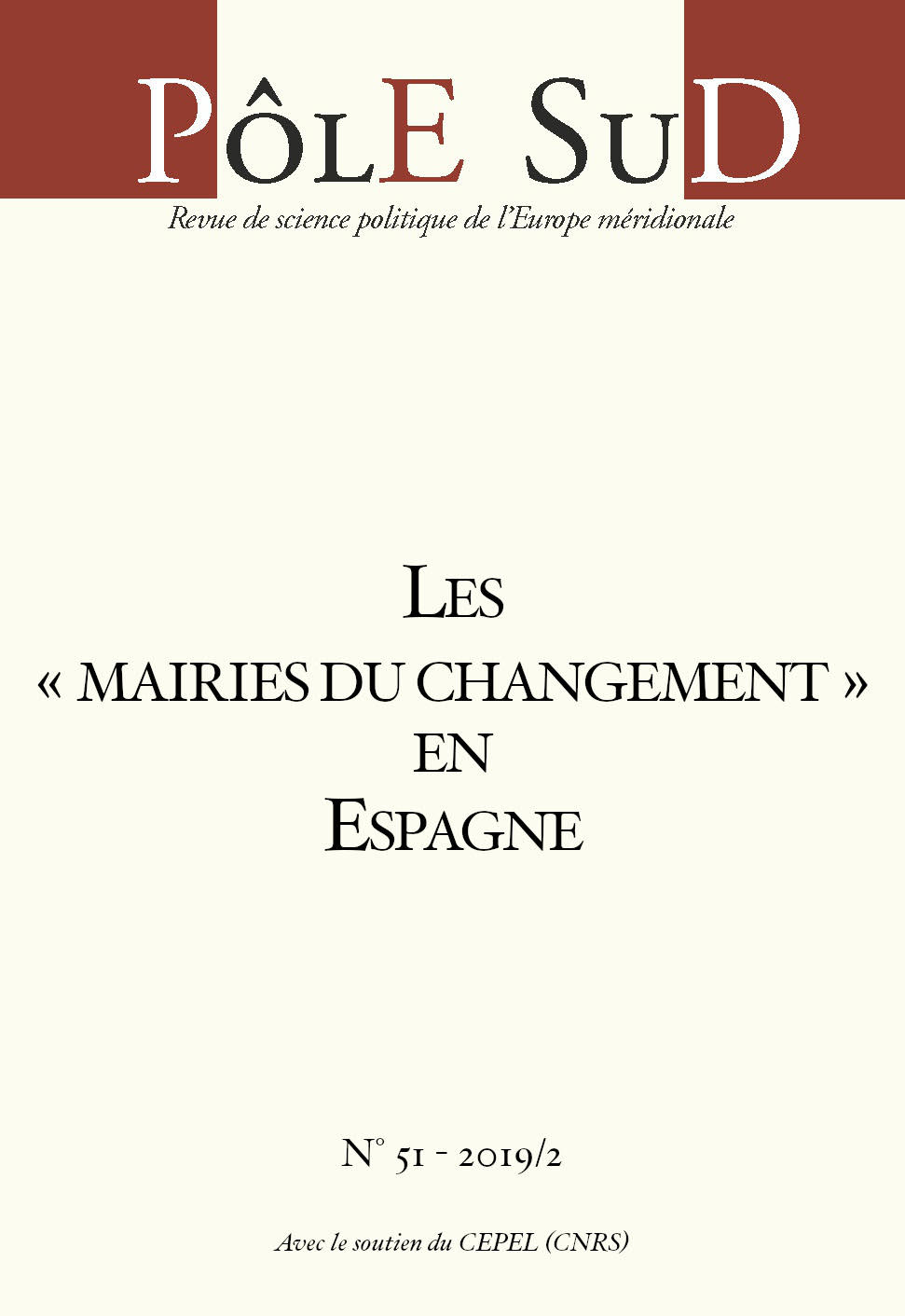 Couverture de Les mairies du changement en Espagne, 2019